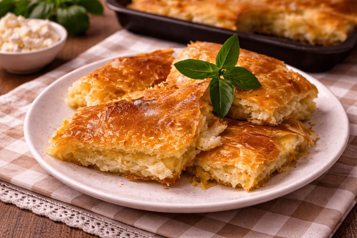 Гръцка баница със сирене – лесна домашна рецепта